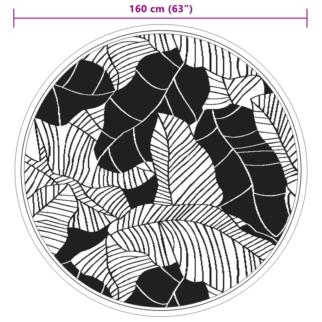 Tappeto da Esterno ARAKIL Verde Ø160 cm in PP