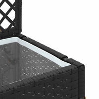 Vaso da giardino-Fioriera Esterno-Contenitore per Piante Nero 35 x 30 x 135 cm Metallo