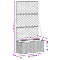 Fioriera Marrone 70 x 30 x 135 cm Metallo 366619