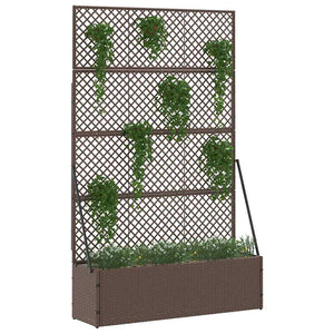 vidaXL Fioriera Marrone 105 x 30 x 170 cm Metallo