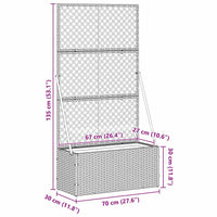 vidaXL Fioriera Marrone 105 x 30 x 170 cm Metallo