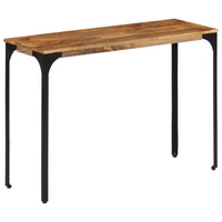 Tavolo Consolle Marrone 110x35x76 cm Massello Mango e Ferro
