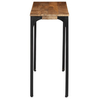 Tavolo Consolle Marrone 110x35x76 cm Massello Mango e Ferro 374901