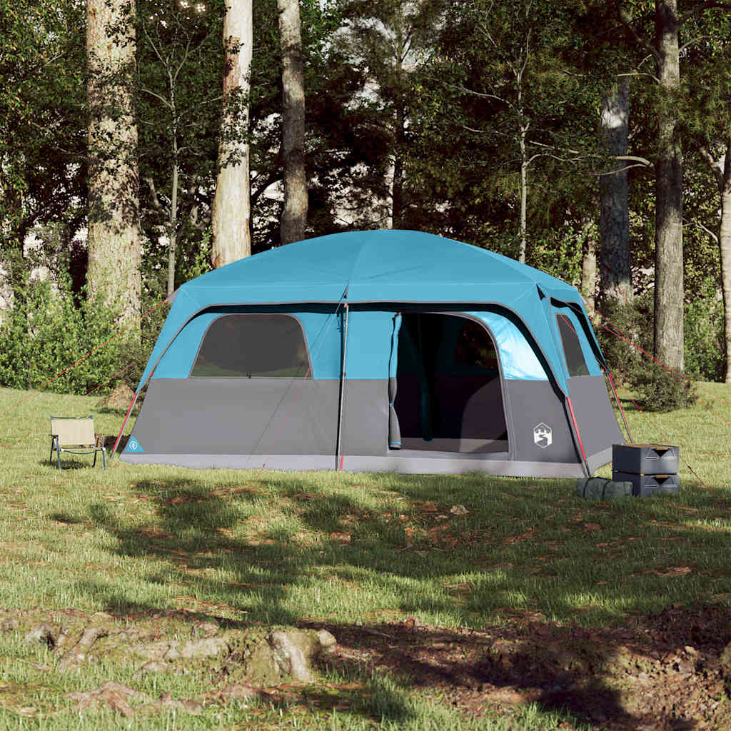 Tenda Familiare Cabina per 10 Persone Blu Impermeabile 94534