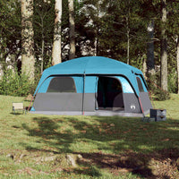 Tenda Familiare Cabina per 10 Persone Blu Impermeabile 94534