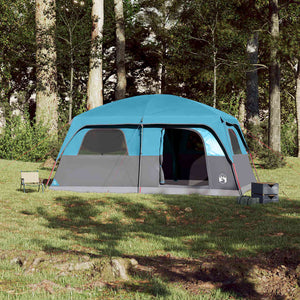 Tenda Familiare Cabina per 10 Persone Blu Impermeabile 94534