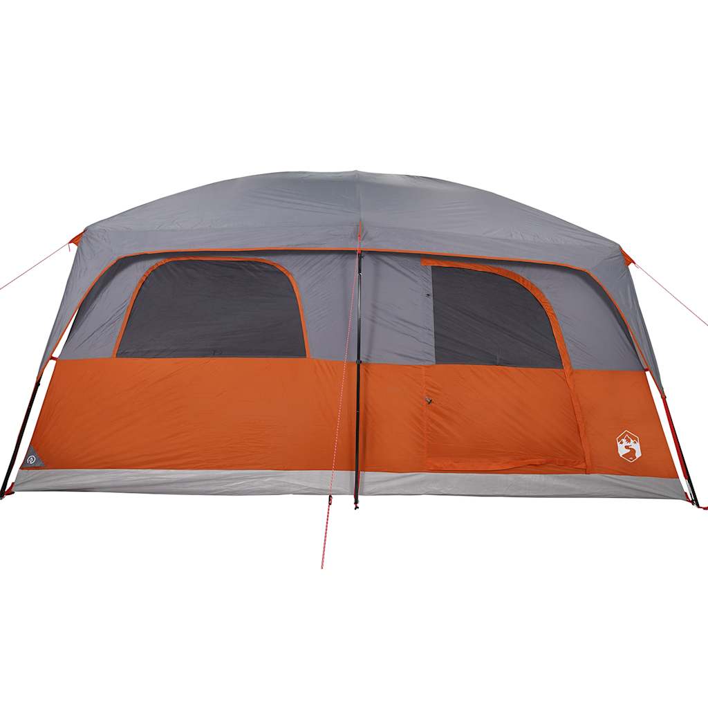 Tenda Familiare Cabina 10 Persone Grigia Arancione Impermeabile 94535