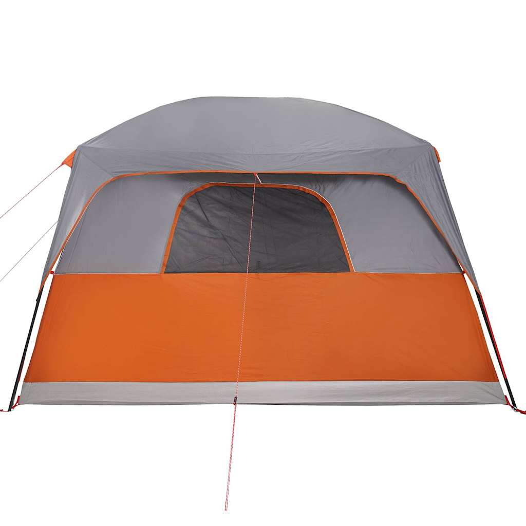 Tenda Familiare Cabina 10 Persone Grigia Arancione Impermeabile 94535
