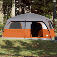 Tenda Familiare Cabina 10 Persone Grigia Arancione Impermeabile 94535