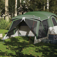 Tenda da Campeggio con Portico per 4 Persone Verde Impermeabile 94536