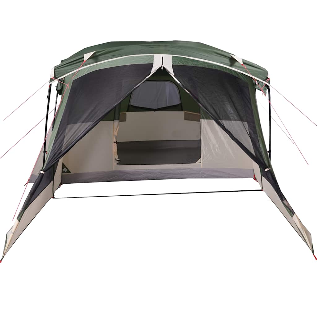 Tenda da Campeggio con Portico per 4 Persone Verde Impermeabile 94536