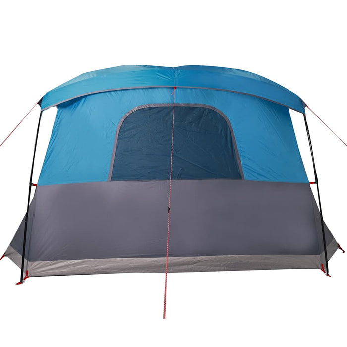 Tenda da Campeggio con Portico per 4 Persone Blu Impermeabile