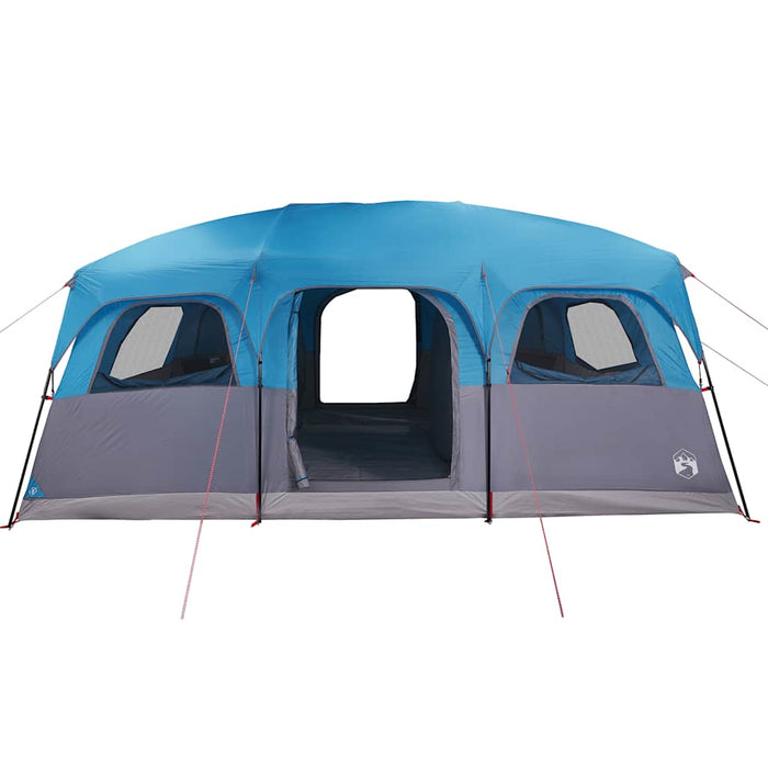 Tenda Familiare Cabina per 9 Persone Blu Impermeabile