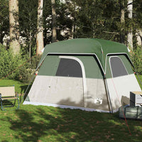 Tenda da Campeggio a Cabina per 4 Persone Verde Impermeabile
