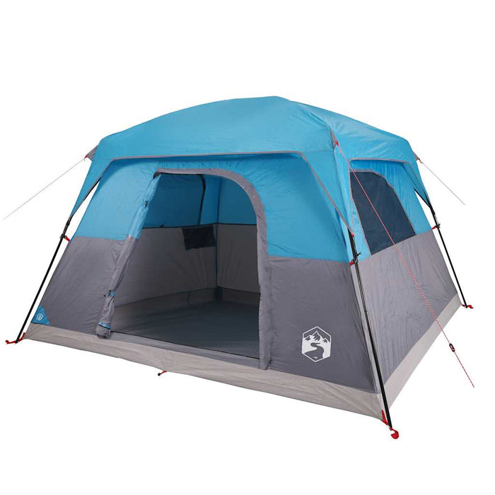 Tenda da Campeggio a Cabina per 4 Persone Blu Impermeabile 94543