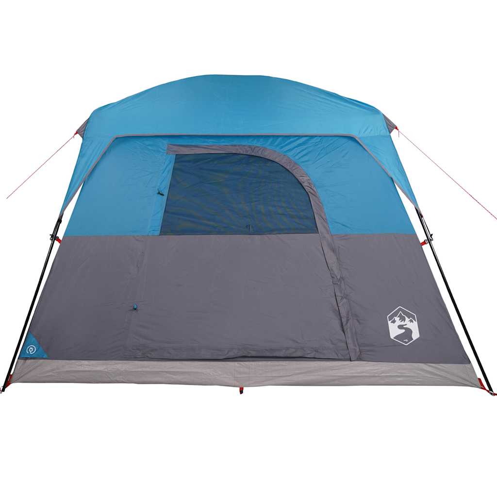 Tenda da Campeggio a Cabina per 4 Persone Blu Impermeabile 94543