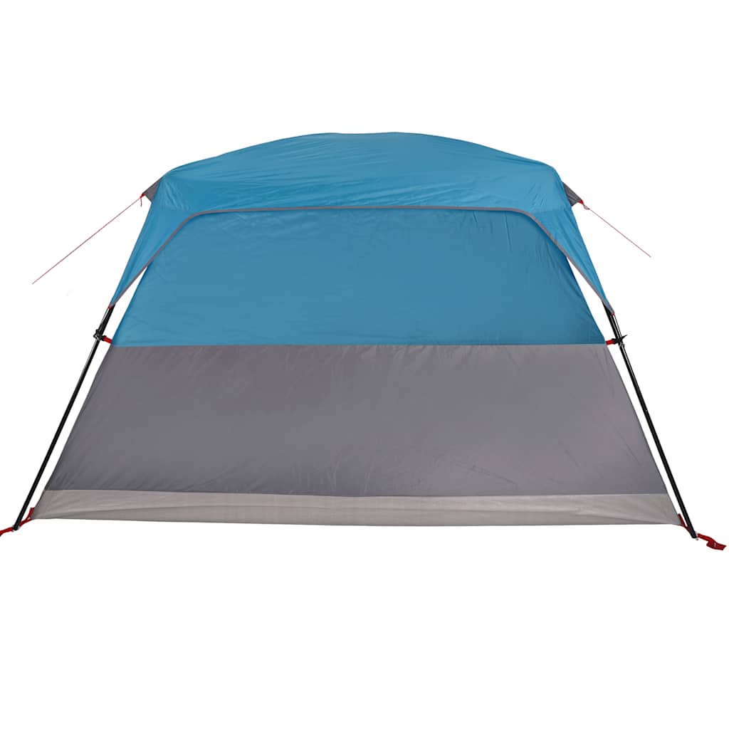 Tenda da Campeggio a Cabina per 4 Persone Blu Impermeabile