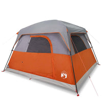 Tenda da Campeggio a Cabina 4 Persone Arancione Impermeabile 94544