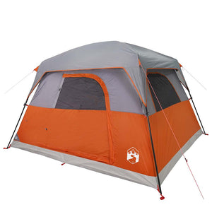 Tenda da Campeggio a Cabina 4 Persone Arancione Impermeabile 94544