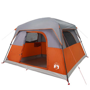Tenda da Campeggio a Cabina 4 Persone Arancione Impermeabile 94544
