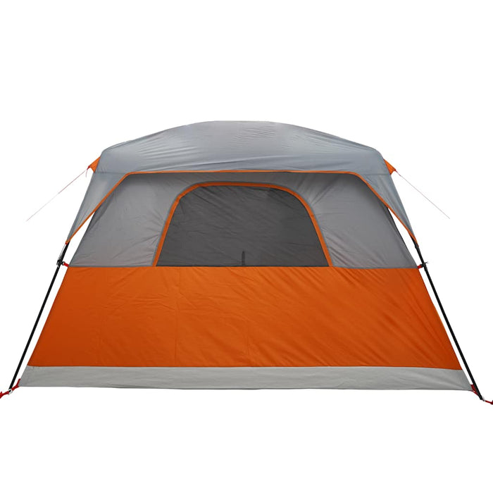 Tenda da Campeggio a Cabina 4 Persone Arancione Impermeabile 94544