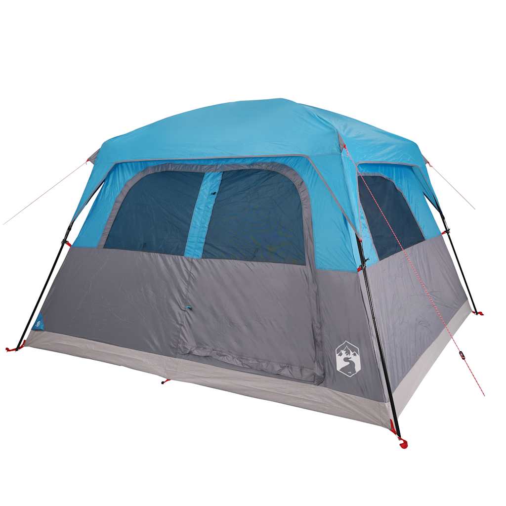 Tenda Familiare Cabina per 6 Persone Blu Impermeabile
