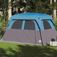 Tenda Familiare Cabina per 6 Persone Blu Impermeabile