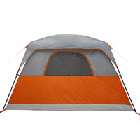 Tenda Familiare a Cabina 6 Persone Arancione Impermeabile 94547