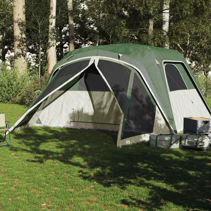 Tenda da Campeggio a Cupola per 6 Persone Verde Impermeabile