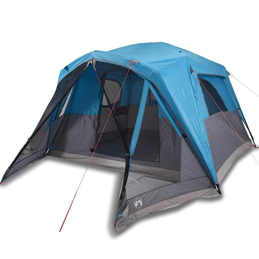 Tenda da Campeggio con Portico per 4 Persone Blu Impermeabile 94549
