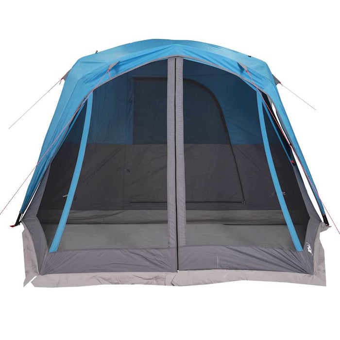 Tenda da Campeggio con Portico per 4 Persone Blu Impermeabile 94549