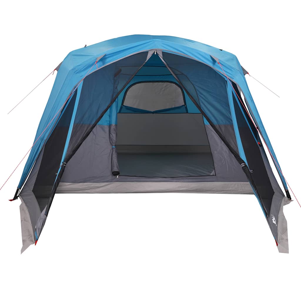 Tenda da Campeggio con Portico per 4 Persone Blu Impermeabile 94549