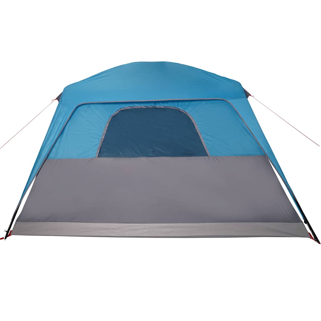 Tenda da Campeggio con Portico per 4 Persone Blu Impermeabile 94549