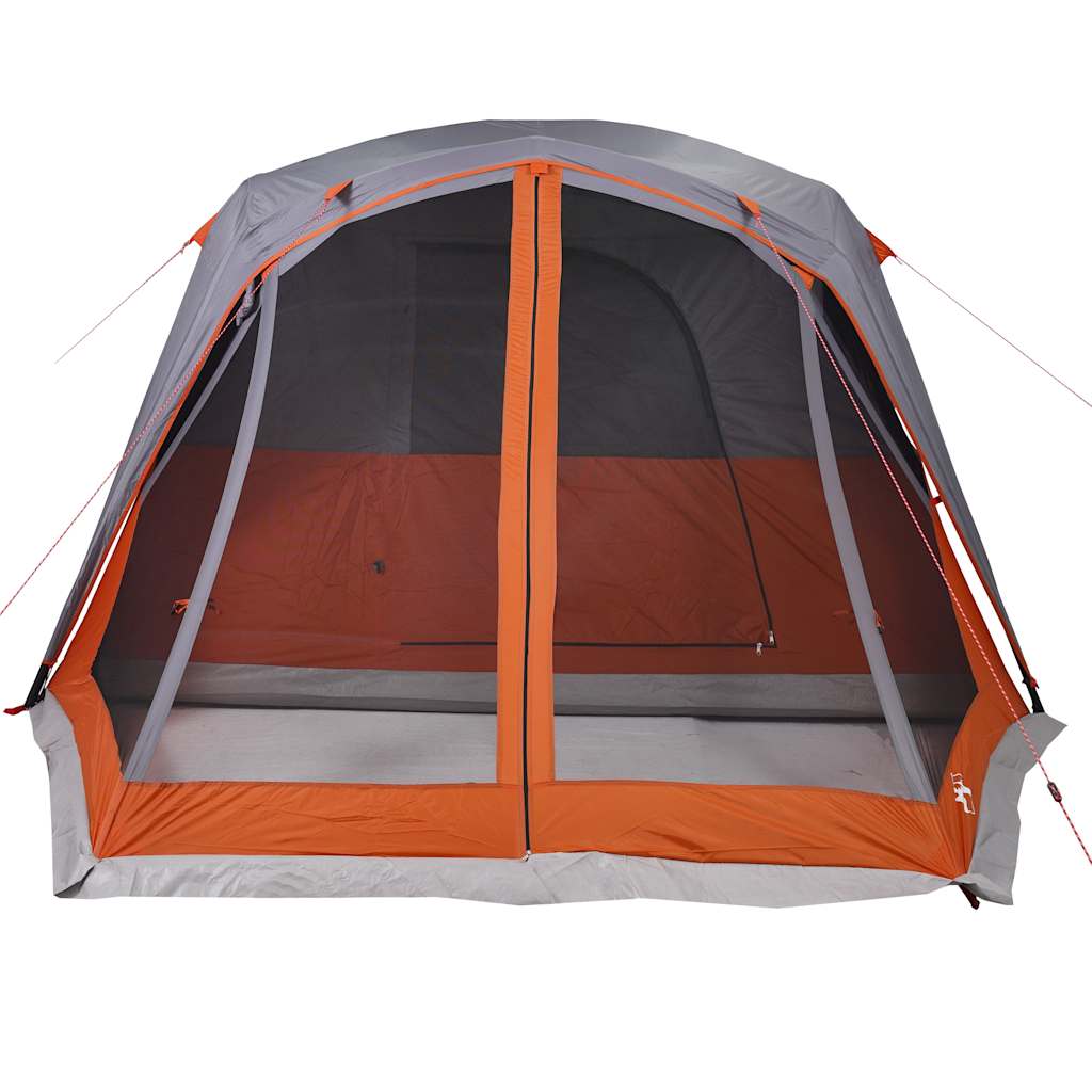 Tenda da Famiglia con Portico per 6 Persone Grigio e Arancione 94550