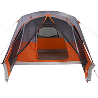Tenda da Famiglia con Portico per 6 Persone Grigio e Arancione 94550