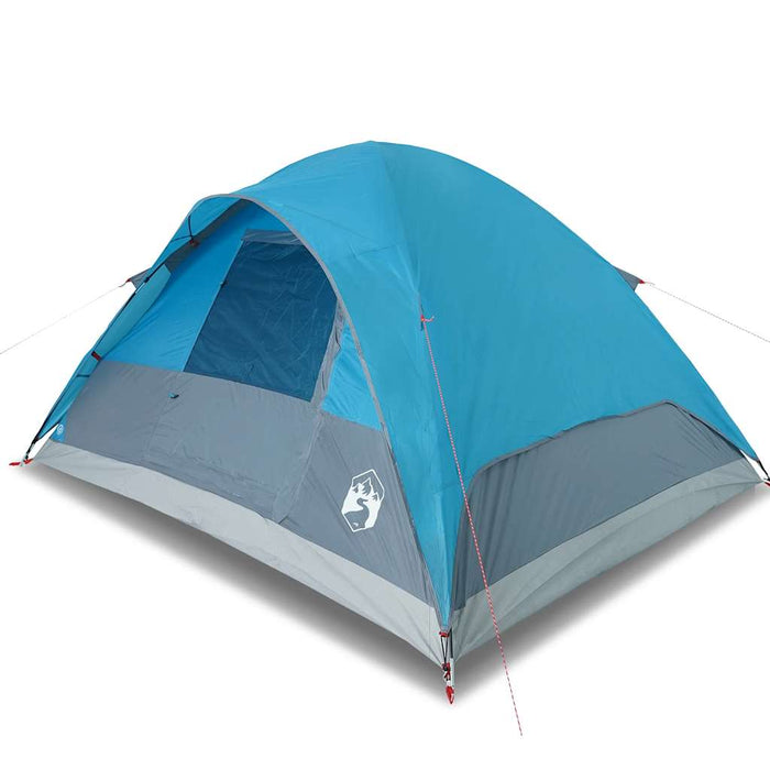 Tenda da Campeggio a Cupola per 4 Persone Blu Impermeabile 94552