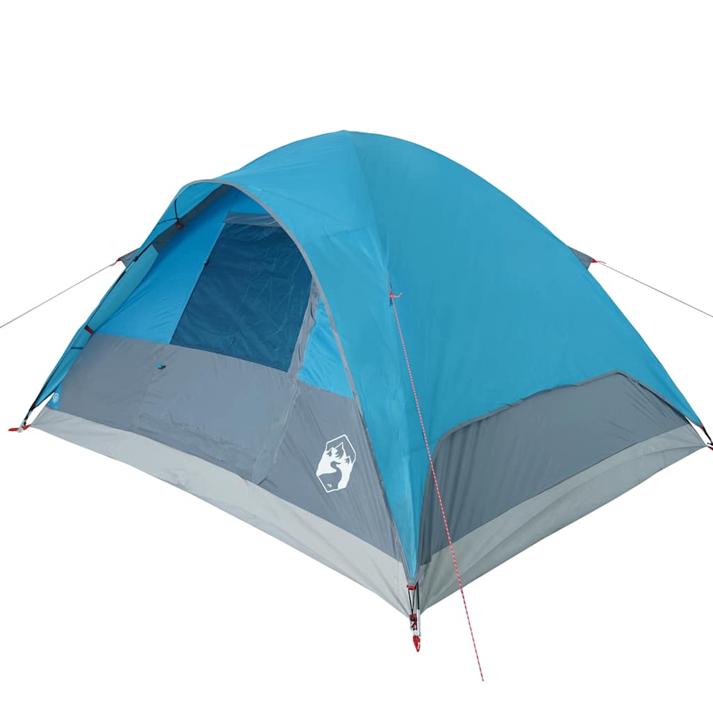 Tenda da Campeggio a Cupola per 4 Persone Blu Impermeabile 94552