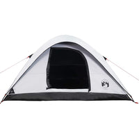 Tenda Familiare a Cupola 6 Persone Bianca Tessuto Impermeabile 94554