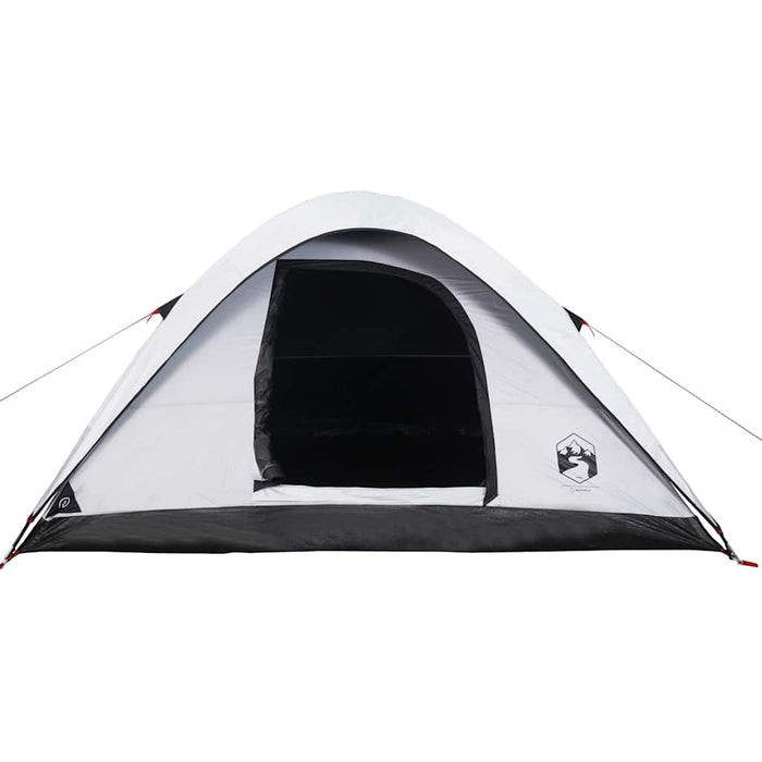 Tenda Familiare a Cupola 6 Persone Bianca Tessuto Impermeabile 94554