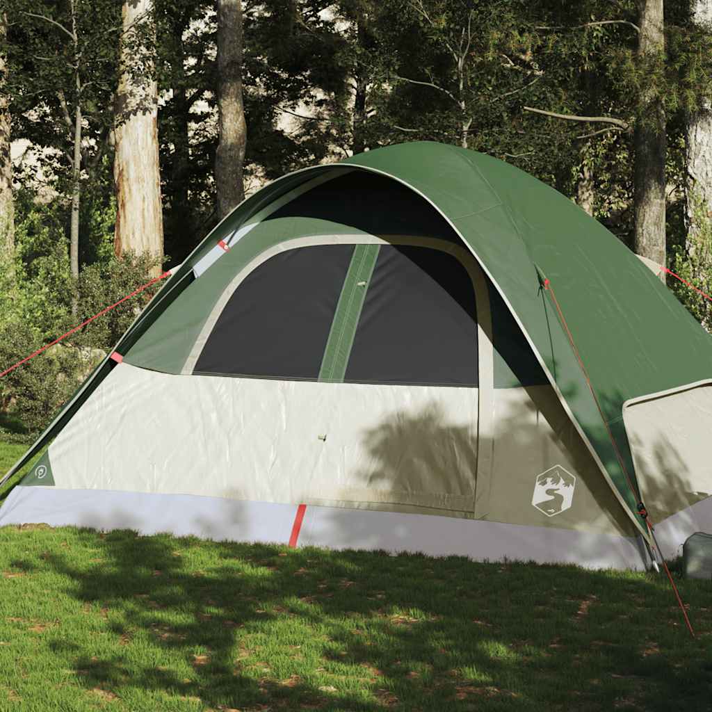 Tenda da Campeggio a Cupola per 6 Persone Verde Impermeabile 94555