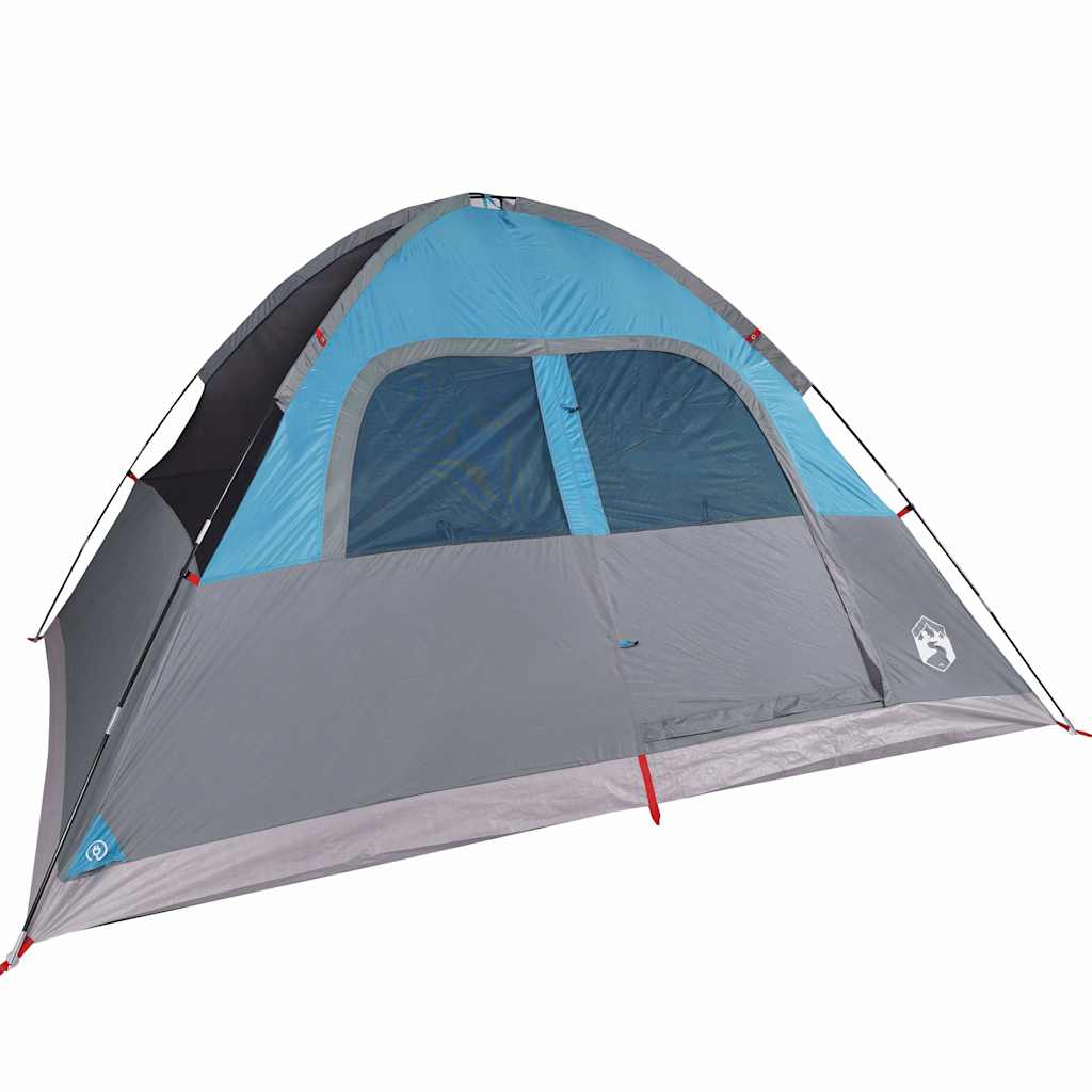 Tenda da Campeggio a Cupola per 4 Persone Blu Impermeabile 94556