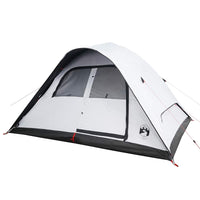 Tenda Familiare a Cupola 6 Persone Bianca Tessuto Impermeabile 94558