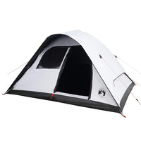 Tenda Familiare a Cupola 6 Persone Bianca Tessuto Impermeabile 94558