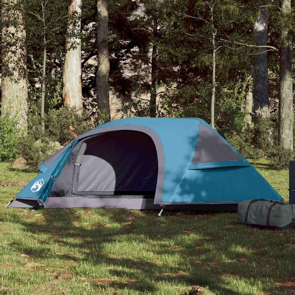Tenda da Campeggio a Cupola per 1 Persona Blu Impermeabile 94560