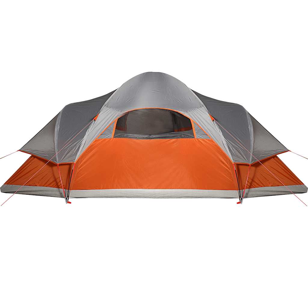 Tenda Familiare a Cupola 9 Persone Arancione Impermeabile 94565