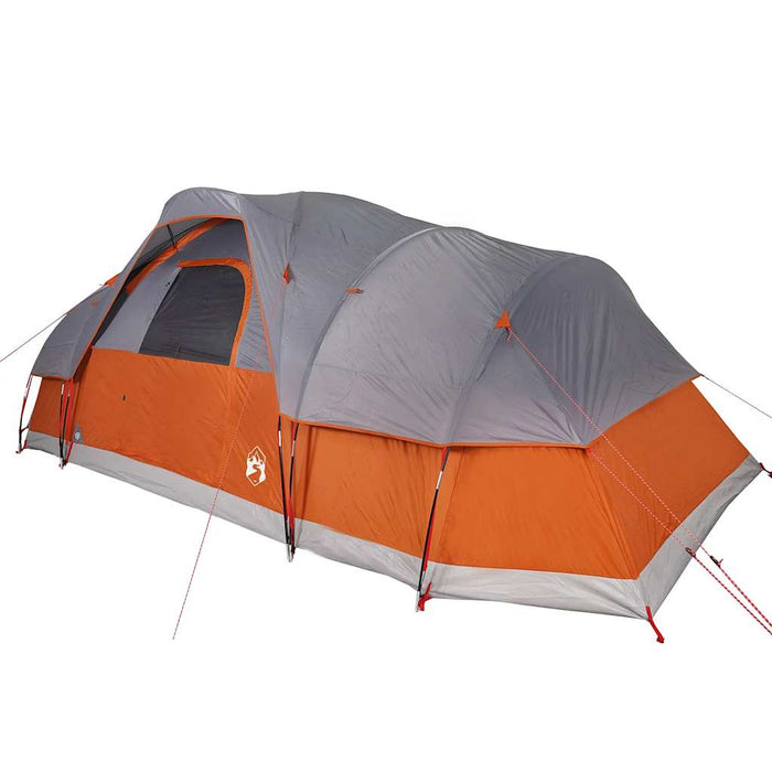 Tenda Familiare Cupola 11 Persone Grigia Arancione Impermeabile 94568
