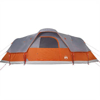 Tenda Familiare Cupola 11 Persone Grigia Arancione Impermeabile 94568