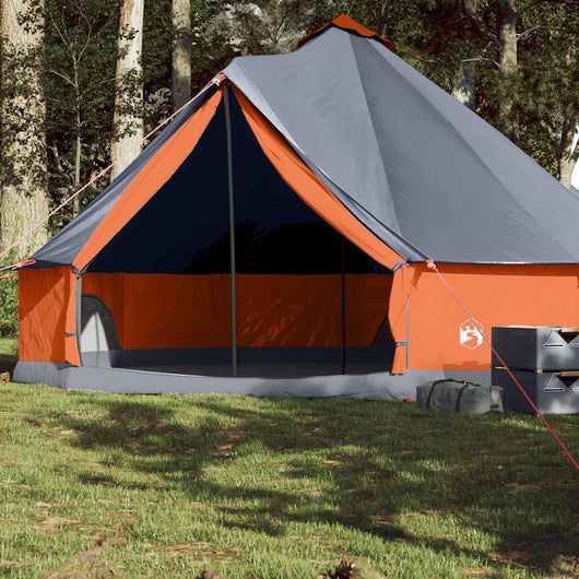 Tenda Familiare Tipi 8 Persone Grigia e Arancione Impermeabile 94590