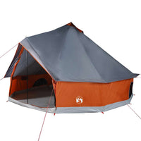 Tenda Familiare Tipi 12 Persone Grigia e Arancione Impermeabile 94593