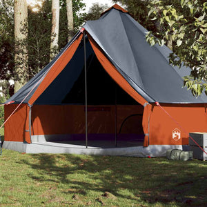 Tenda Familiare Tipi 10 Persone Grigia e Arancione Impermeabile 94596